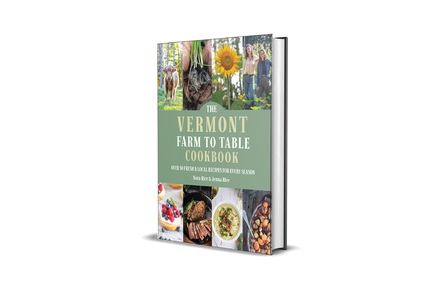 cookbook cover mockup on white